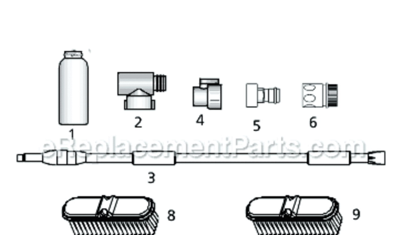 Page A Diagram and Parts List for PW7005  Campbell Hausfeld Pressure Washer